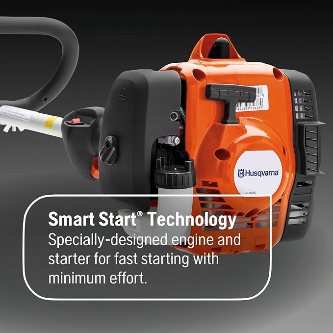 Husqvarna 122C Gas String Trimmer, 22-cc 2-Cycle, 17-inch Curved Shaft Gas String Trimmer with Tap N' Go Trimmer Head, 966712701