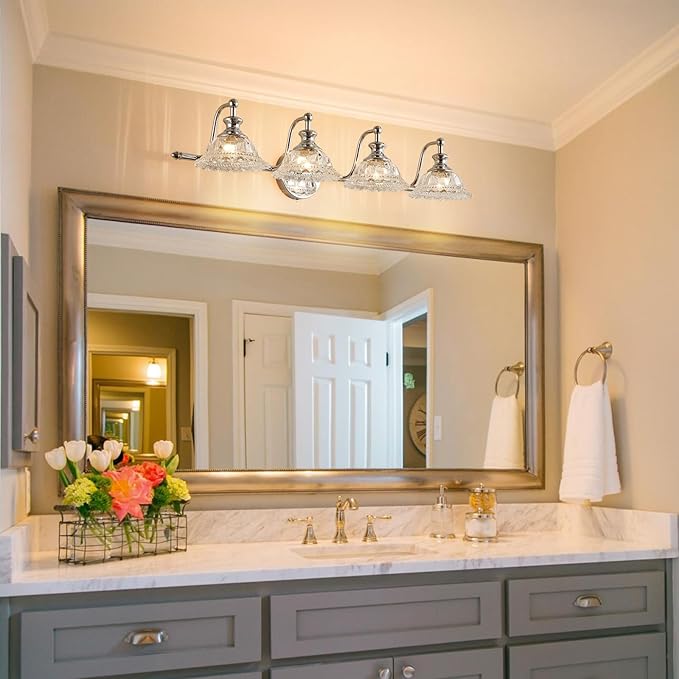 29.7" Chrome 4 Light Vanity Lights