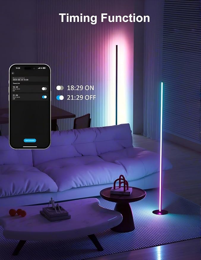 Corner Floor Lamp, Upgraded Corner Lamp APP and Remote Control, 16 Million