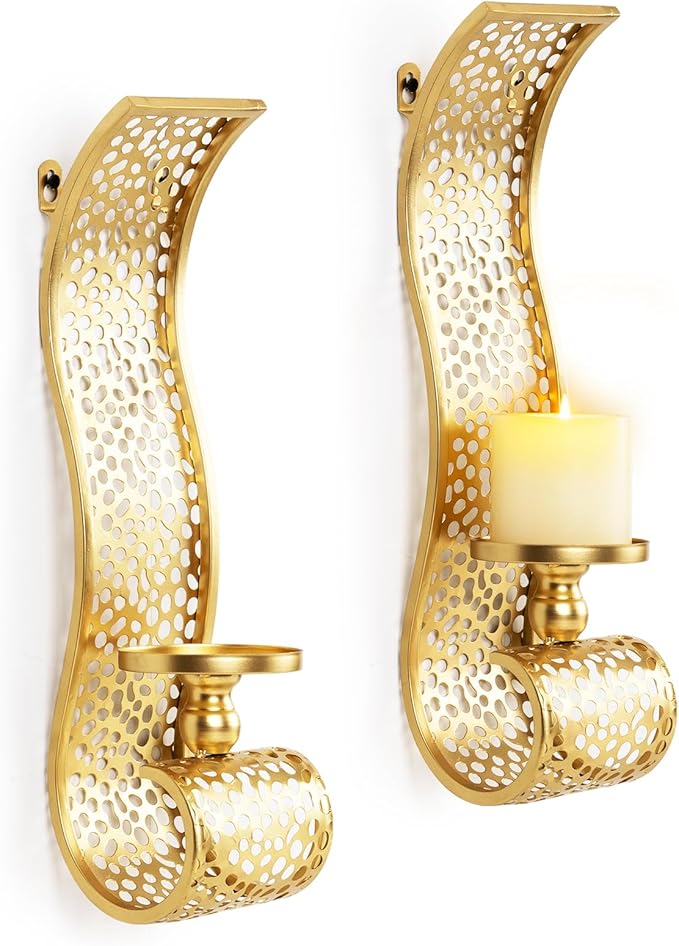 Gold Candle Sconces