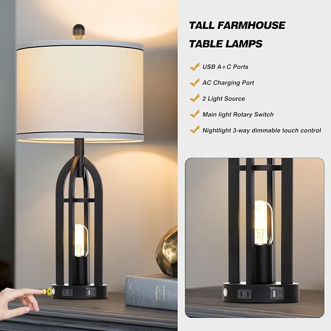 27" Tall Vintage Table Lamp