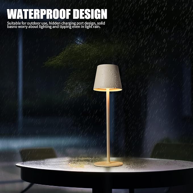 BGFHome Cordless Table Lamp LED Desk lamp, 5000mAh Rechargeable Touch Night