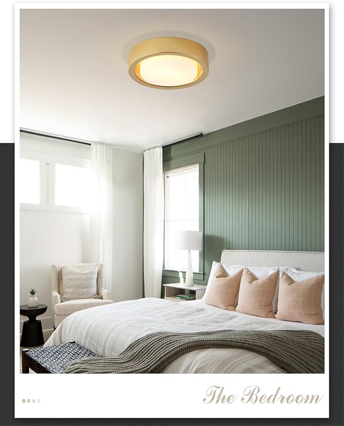 13 Inch Flush Mount Ceiling Light, Round Ceiling Lighting Fixture