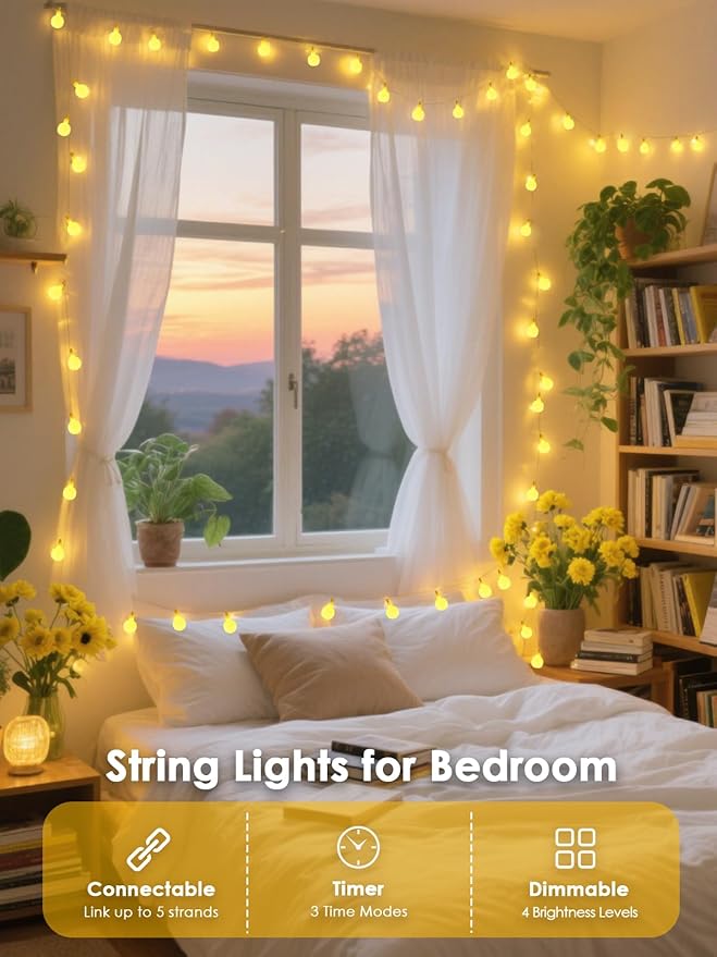 300LED Connectable Globe String Lights Indoor Outdoor