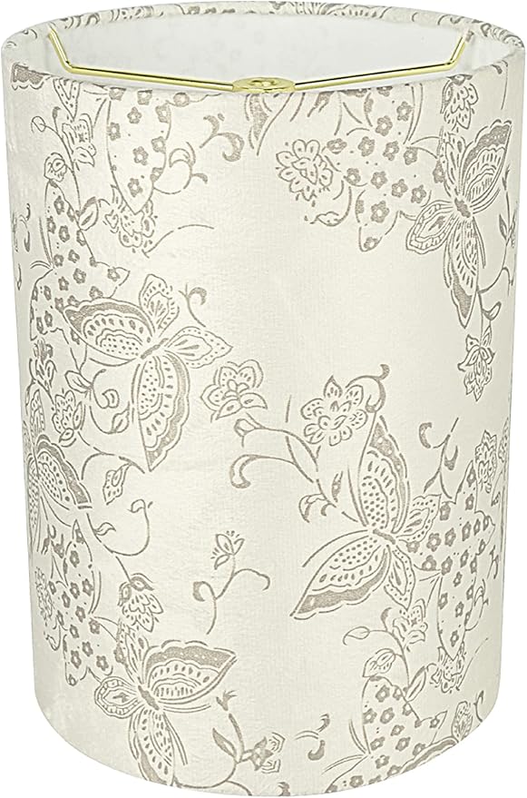 Aspen Creative 31280 Transitional Drum Shaped Spider Fitter Lamp Shade in Cream