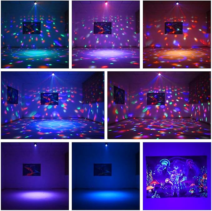 Disco Ball Party Lights Sound Activated Strobe DJ Stage Lighting