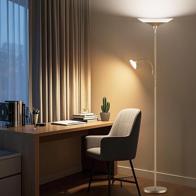 Gold Torchiere Floor Lamp