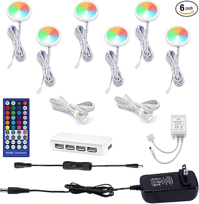 AIBOO Color Changing Christmas Xmas Decor Under Cabinet LED Lighting IR Remote