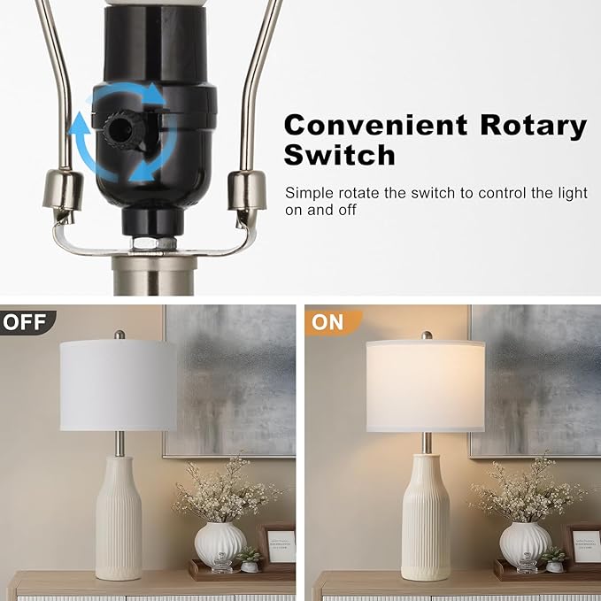 24.5" Modern Ceramic Table Lamp