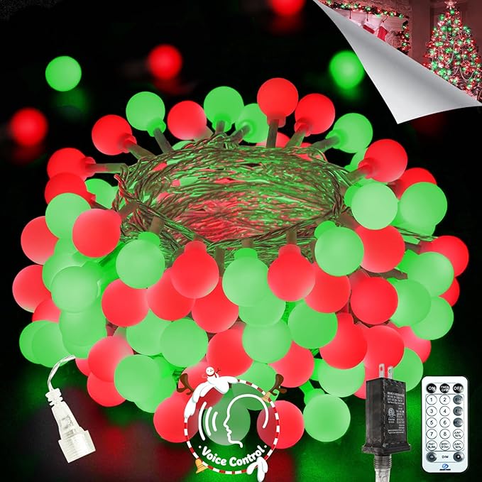 2025 New Connectable 43FT Smart Voice Controlled Christmas String Lights Indoor