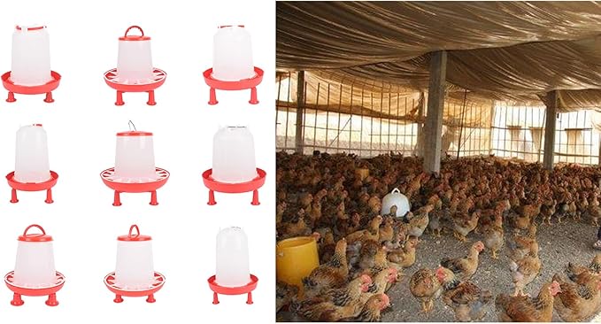 Chicken Feeder,Plastics Hanging Chick Feeder,Poultry Food Dispenser,No Waste,Automatic Chicken Food Dispenser,for Poultry Bird Supplies