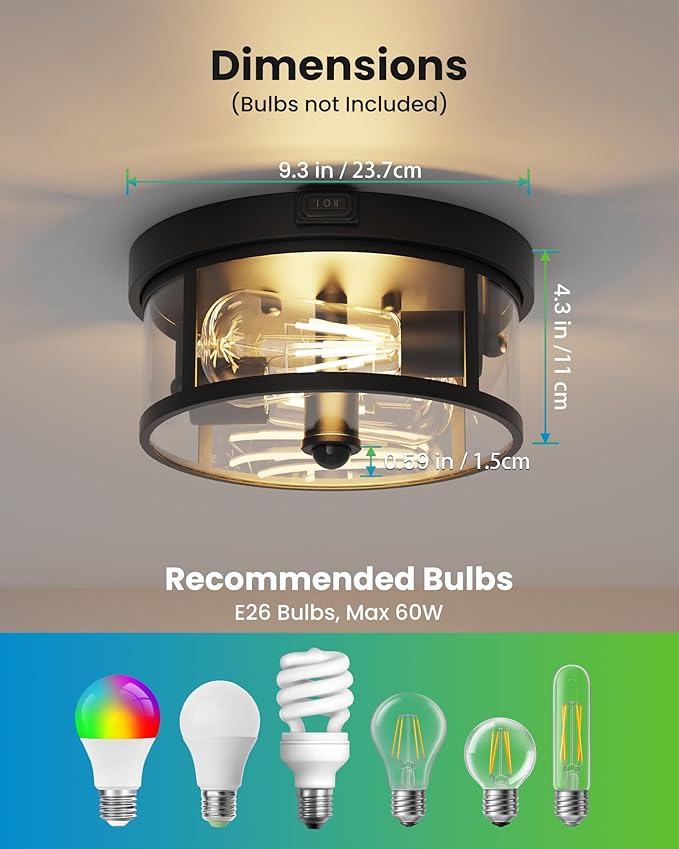 2Pack Outdoor Ceiling Light