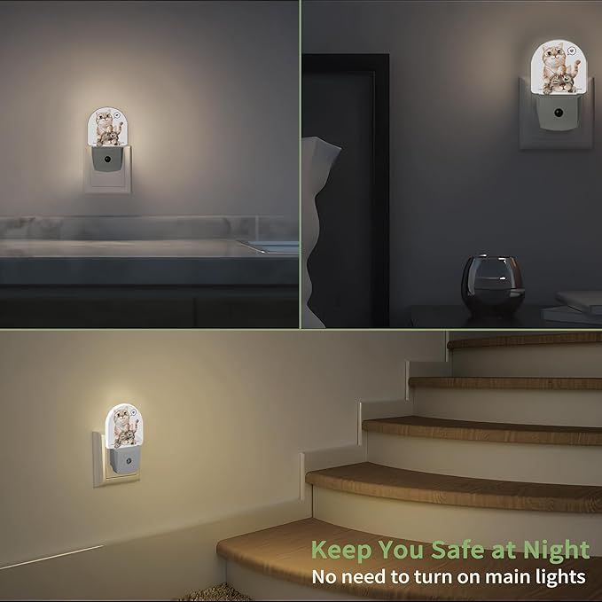 Cute Cat Night Light, Night Light Plug into Wall