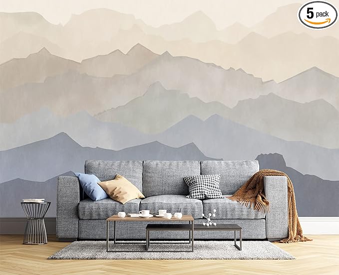 Oil Painting Peaks Wall Mural Wallpaper for Bedroom 103" x 69"