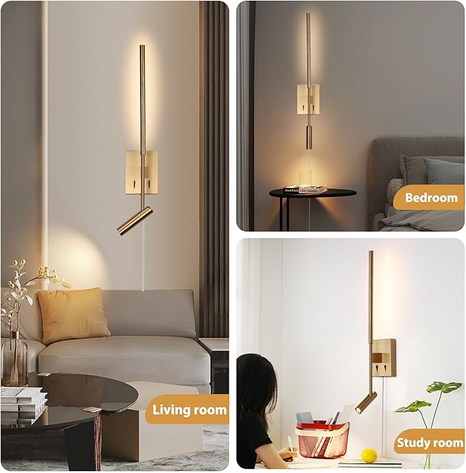 Modern Plug in Wall Sconce Indoor Ambient Lighting