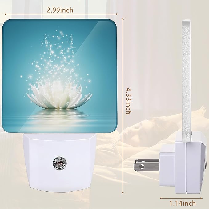 YASHILAIYA Magic Lotus Flower Night Light, Lotus Night Lights Plug into Wall