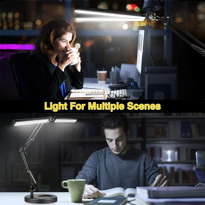 2-in-1 LED Double Head Desk Lamps