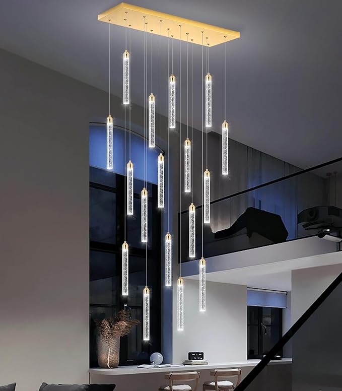 Rectangular Chandeliers 17-Lights Long Light