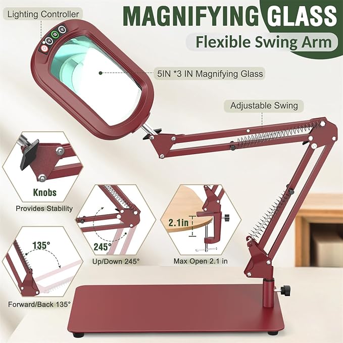 Veemagni 10X Rectangle Magnifying Glass