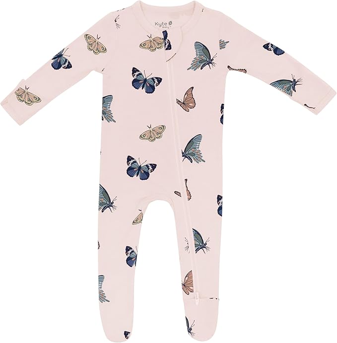 KYTE BABY Unisex Zipper Closure Footies, Rayon Made From Bamboo, 0-24 Months