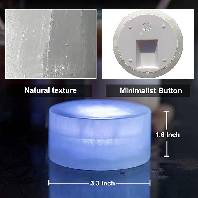 Natural Jade Touch Night Light: Color-Changing LED Mood Lamp, Rechargeable Soft
