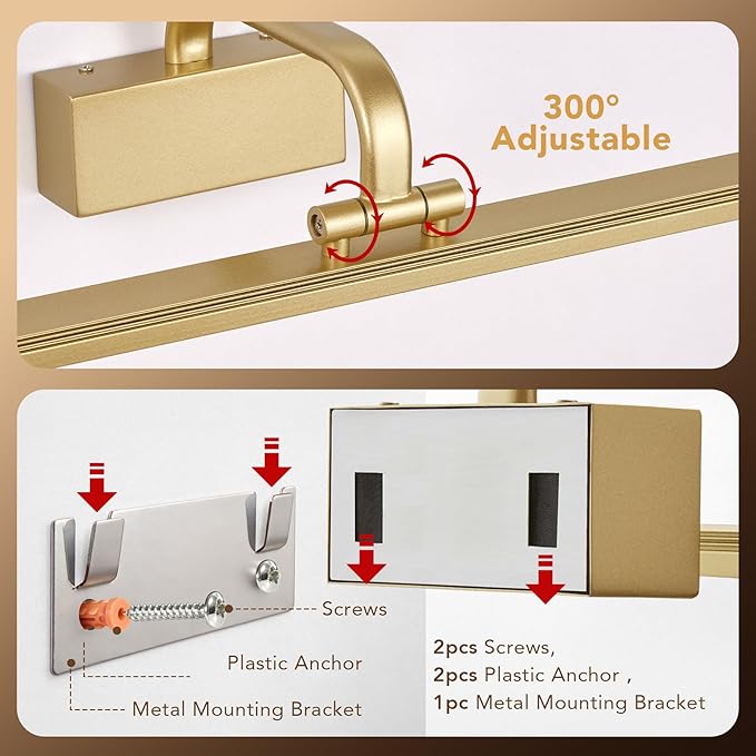 Picture Light, Picture Lights for Wall Cordless, Battery Wall Lights for