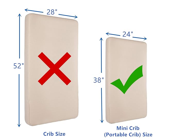 American Baby Company 2 Pack 100% Natural Cotton Fitted Mini Crib Sheets 38" x 24" - Soft & Breathable Small Nesting Portable Sheets, Fits Pack N Play Mattresses, Cream, for Boys & Girls