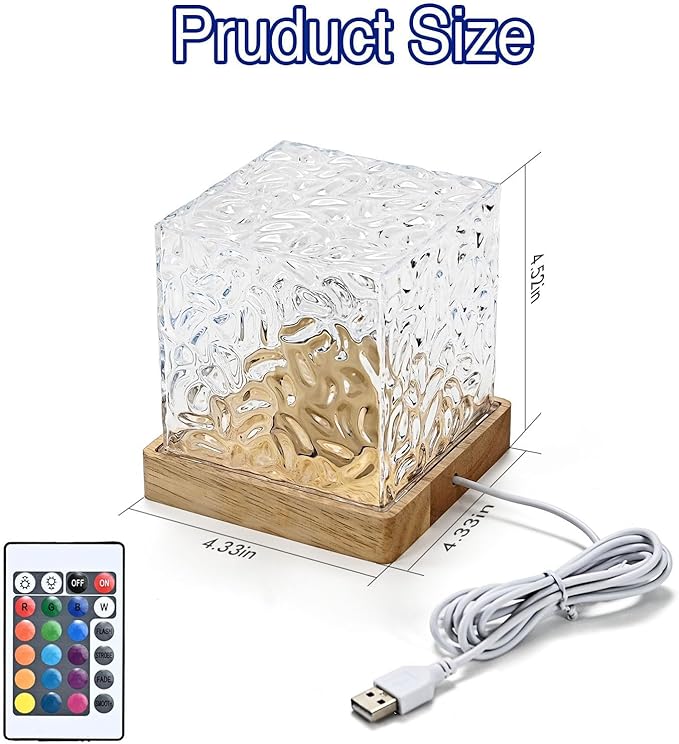 LETOUR Northern Lights Lamp, Ocean Wave Cube Lamp