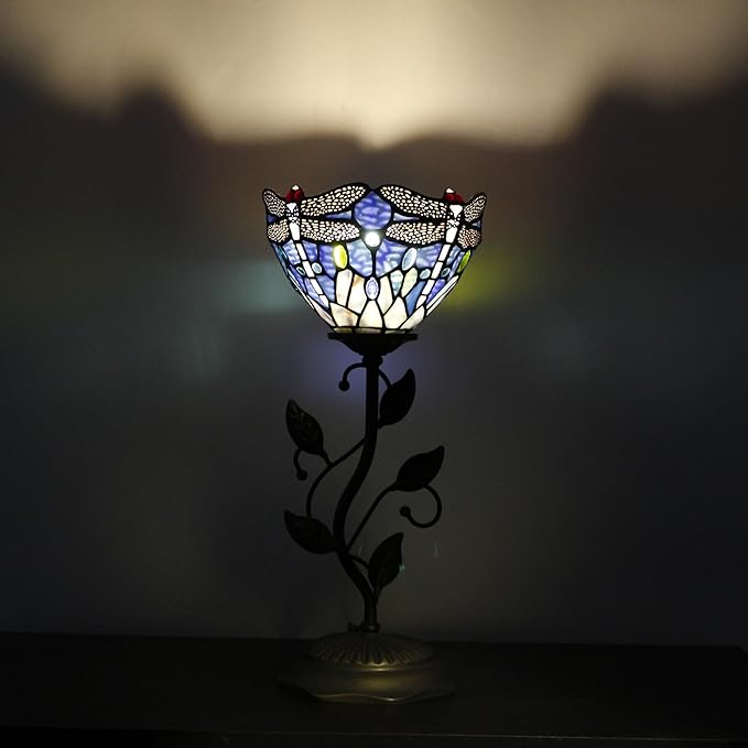 Small Tiffany Lamp Stained Glass Table Lamp Uplight Accent Lamp