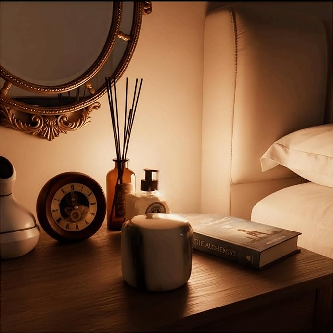 Marble Pattern LED Table Lamp, Touch Bedside Table Lamps Modern Small Lamp