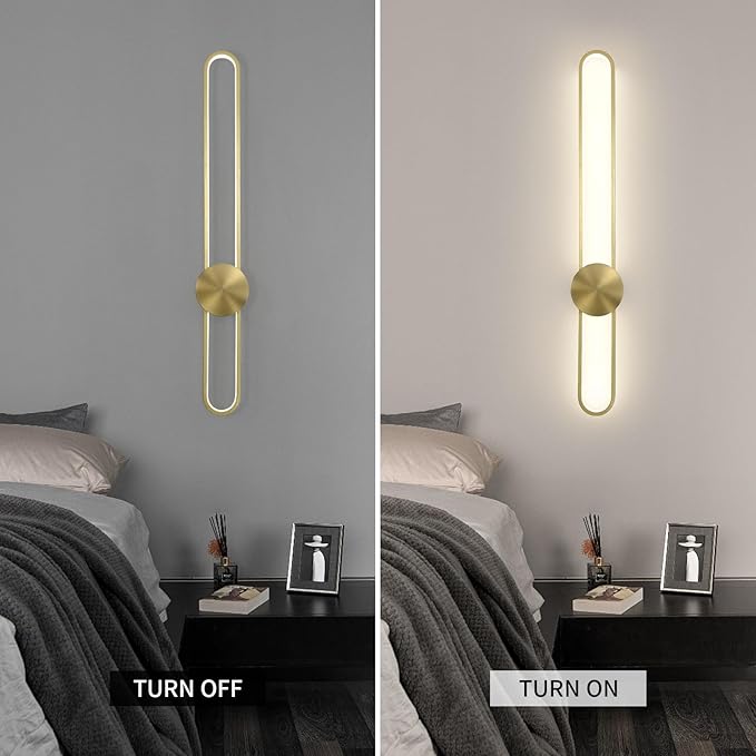 JAYMP Modern Wall Sconce 4000K Dimmable LED Wall Light Fixture, Hardwired Wall