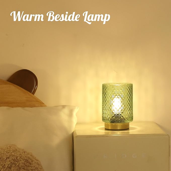 Battery Operated Lamp with Timer, Small Table Lamp