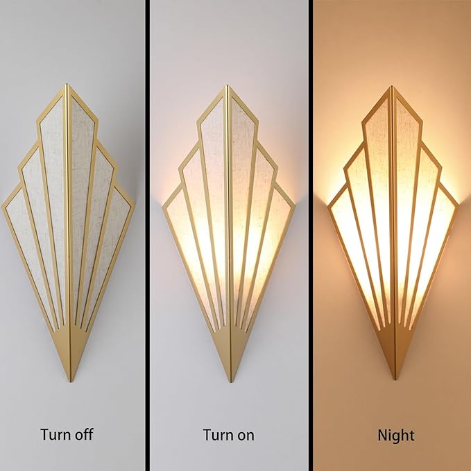 Modern style wall light set of two, Battery operated wall sconces