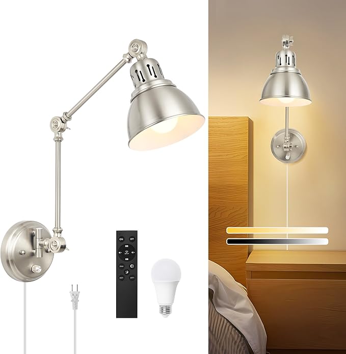 1 Pack Plug in Wall Sconce