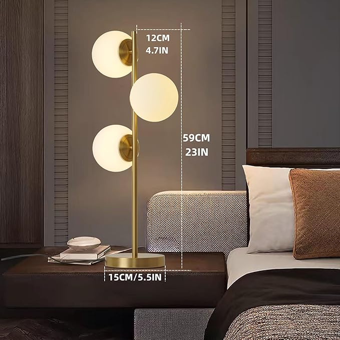 Mid-Century Modern 3 Globe Table Lamp