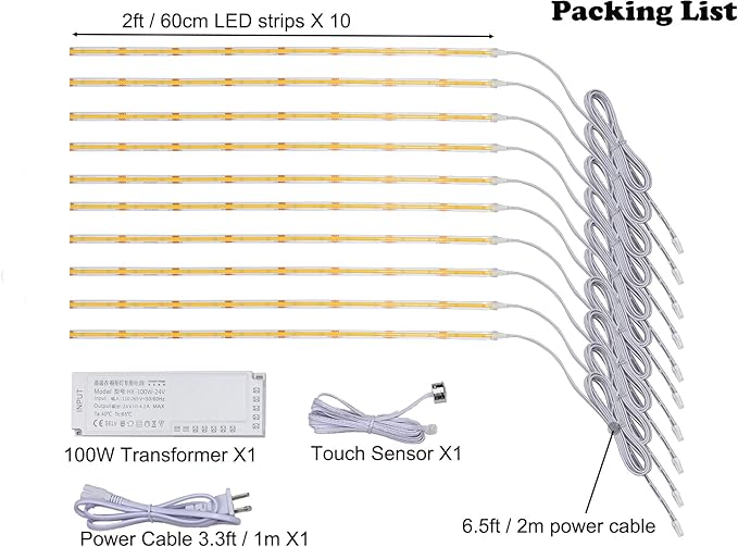 Under Cabinet Lighting Kit, Bright Under Cabinet Lights, Flexible Led Strip