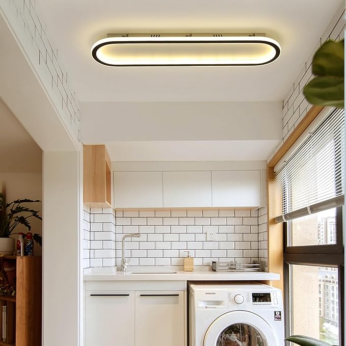 47”Flush Mount CeilingLight, Modern LED Hallway Light Fixture Dimmable