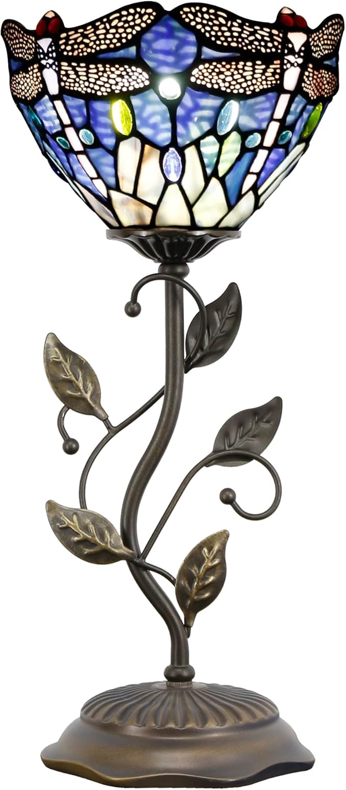 Small Tiffany Lamp Stained Glass Table Lamp Uplight Accent Lamp