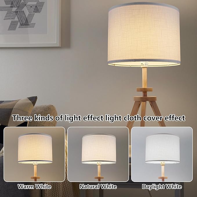 White Lamp shade, Drum Lamp Shade
