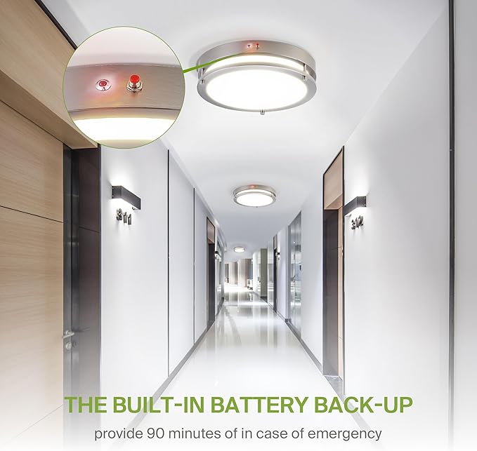 ASD LED 16" Round Flush Mount Lighting, Close to Ceiling Light Fixture | 3CCT
