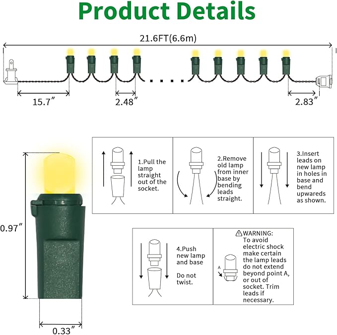 LAMPHOME 100 Count Yellow