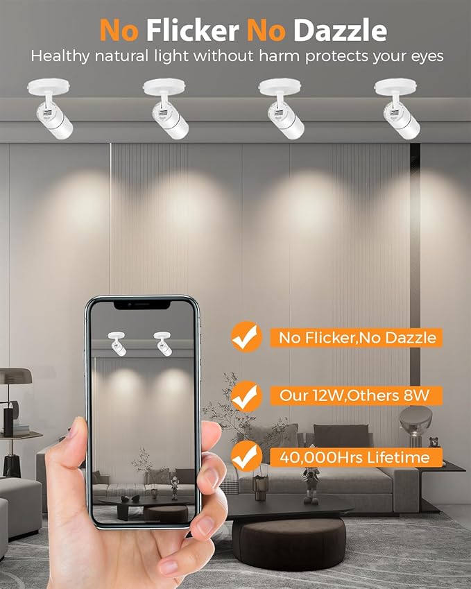 Zoomable LED Ceiling Spot Lights Indoor Adjustable Ceiling Spotlight Fixture