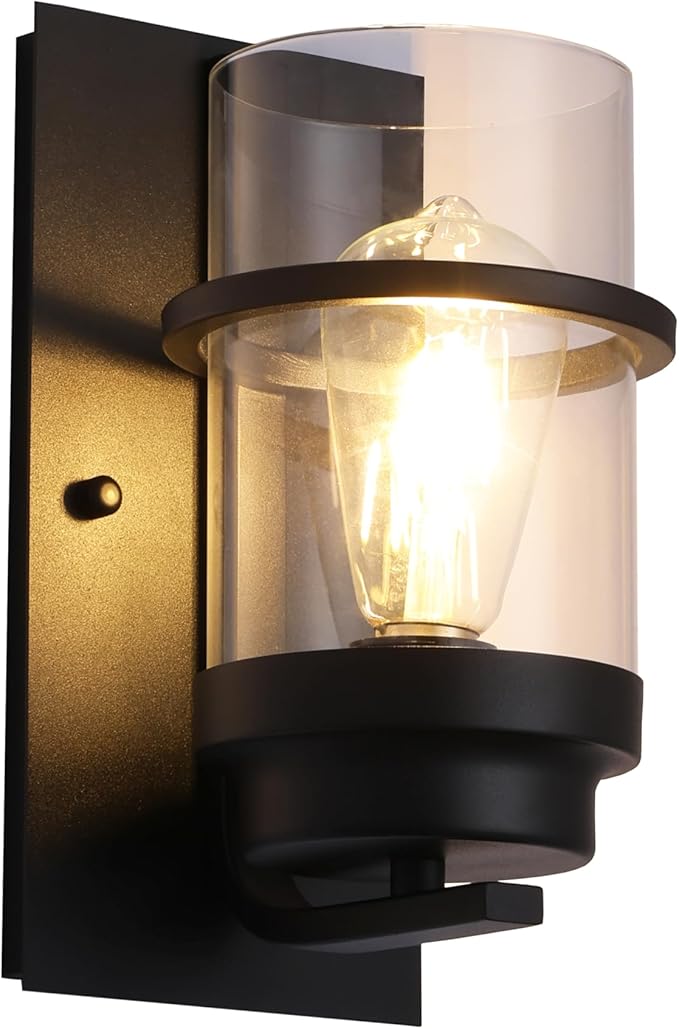Black Wall Sconce Indoor, Rustic Bathroom Vanity Light Fixtures, Entryway Wall