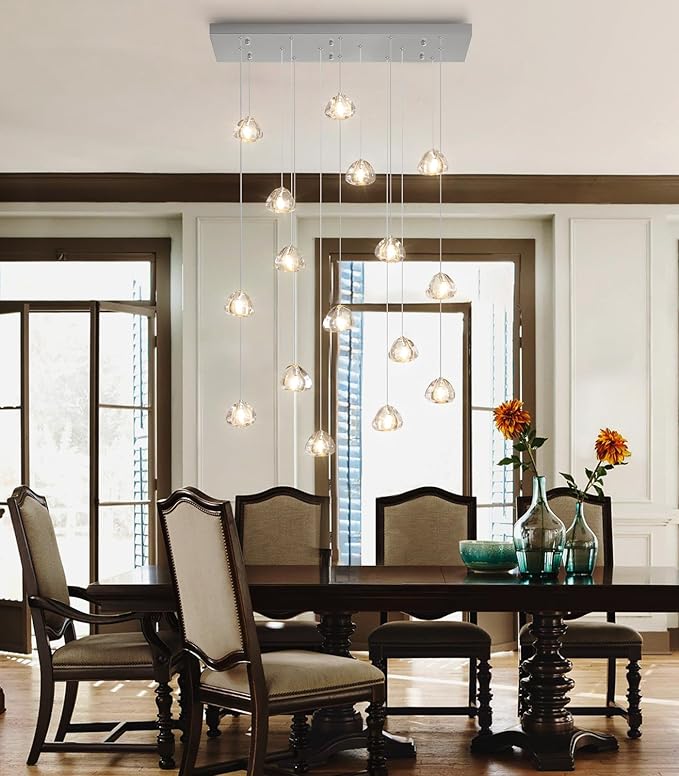 Brushed Nickel Rectangular Chandeliers