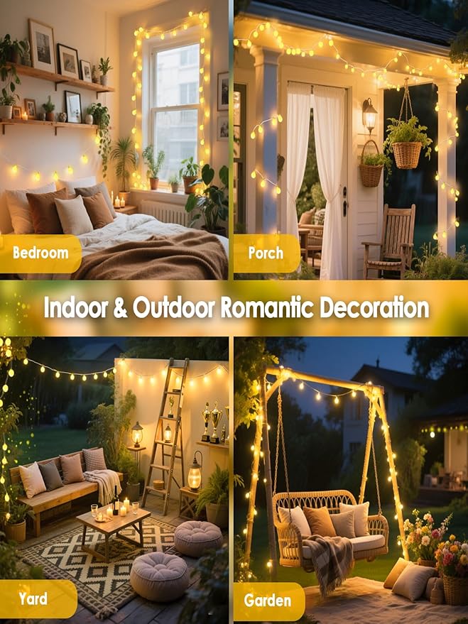 300LED Connectable Globe String Lights Indoor Outdoor