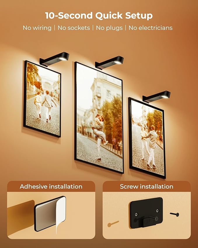3 Pack Picture Lights for Wall
