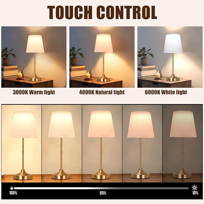 Portable Cordless Table Lamp 5200mAh Rechargeable Battery Powered Lighting