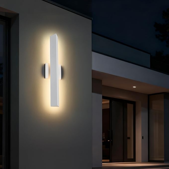21.9IN LED Outdoor Aluminum Wall Lights, 20W Dimmable, IP65 Waterproof