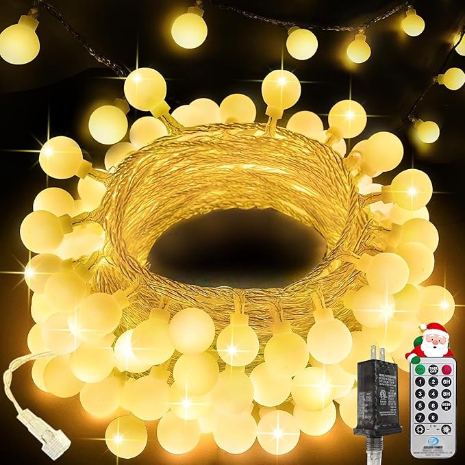 300LED Connectable Globe String Lights Indoor Outdoor