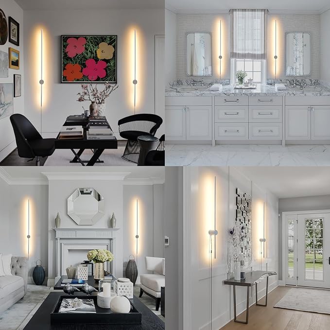Modern Chrome Plug in Wall Sconce